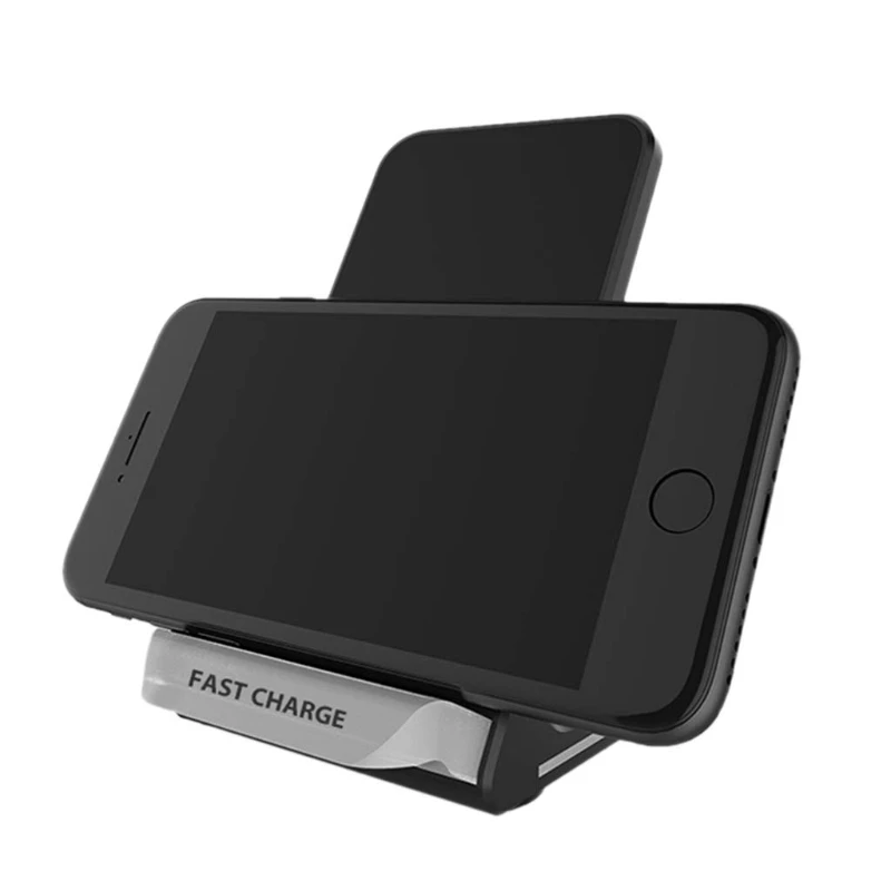 

2-Coil QI Wireless Fast Charging Pad Holder for iphone X 8 Plus Note8 S8