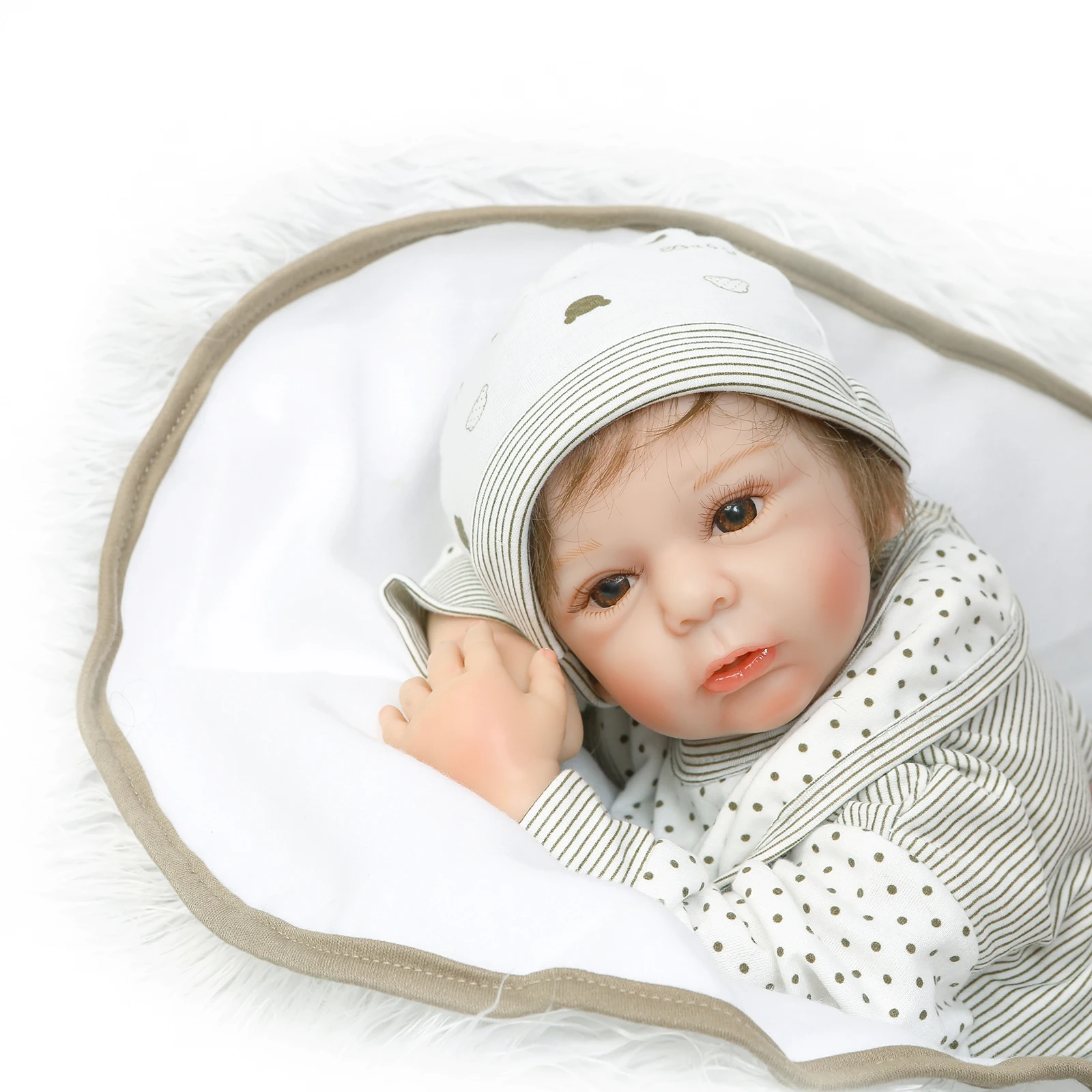 

Npk 50 см мягкие силиконовые куклы для маленьких мальчиков реалистичный bebe Reborn малыша куклы игрушки для детей, подарок