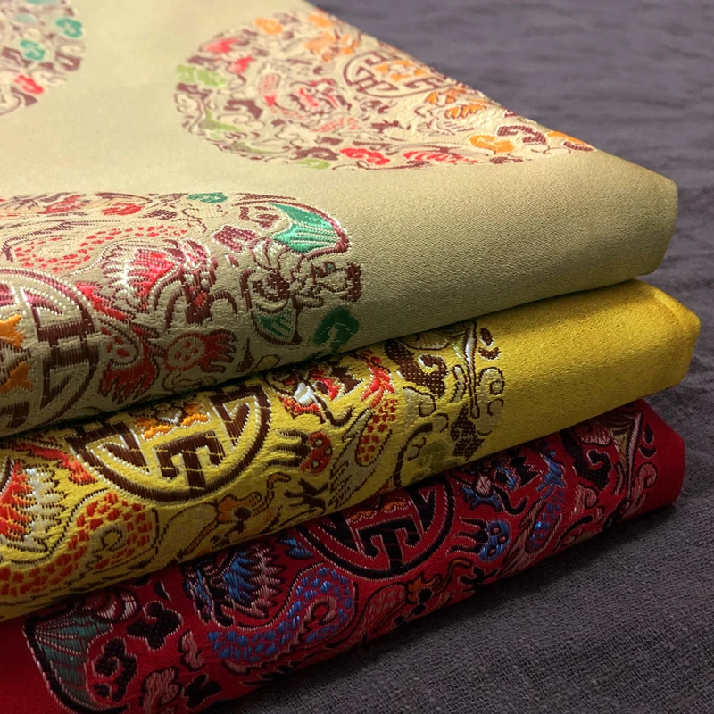 Плотный древней китайской костюм платье одежды Ткань Кимоно Cos Золотой шелковый