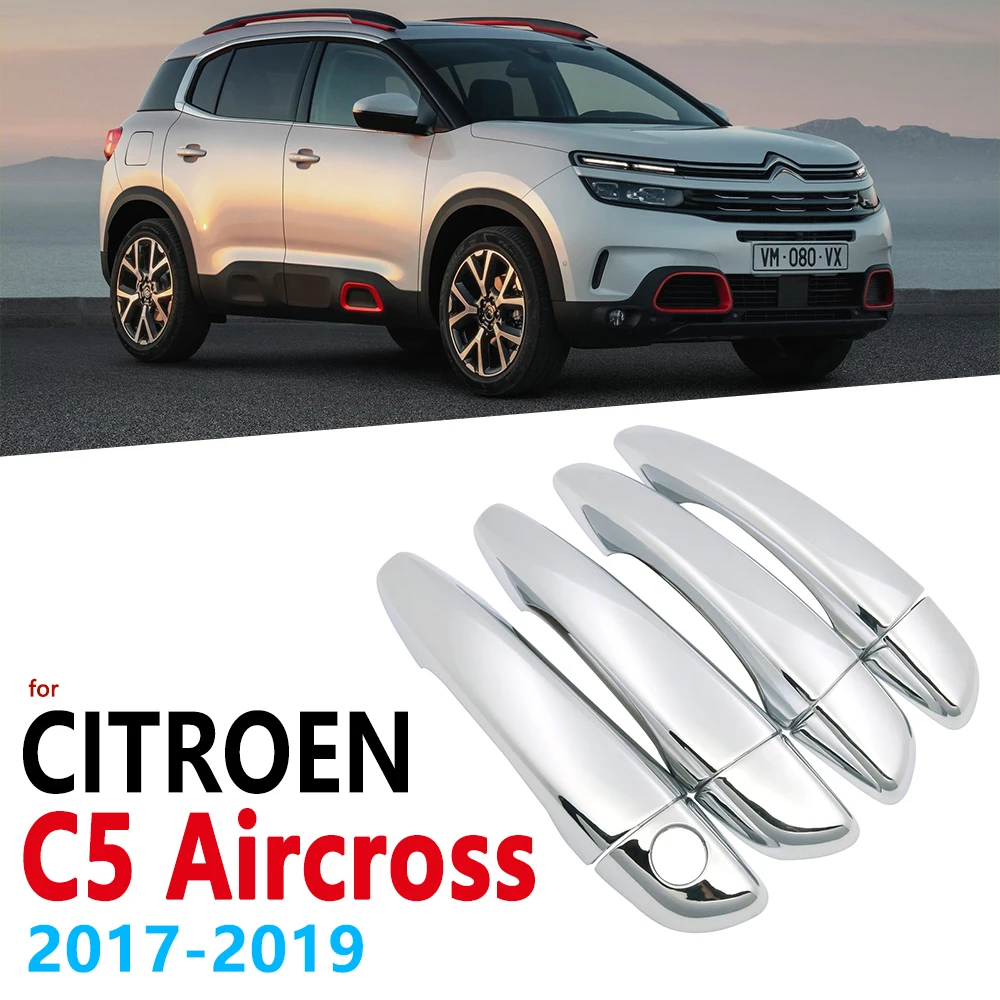 Хромированная накладка на ручки для Citroen C5 Aircross 4 door 2017 2018 2019 автомобильная ручка