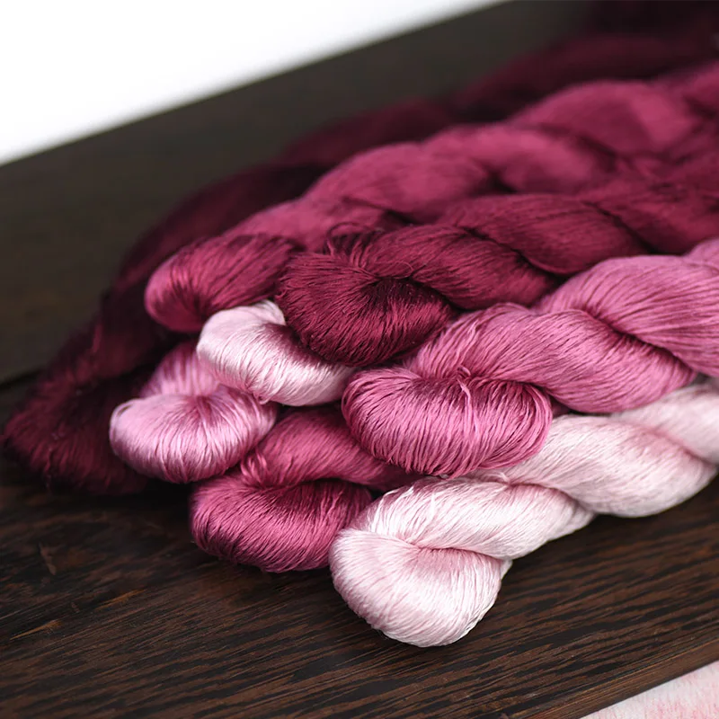 Шелковая нить для вышивки 1 шт./400 м/100% нить/ручная вышивка крестиком/Маковый