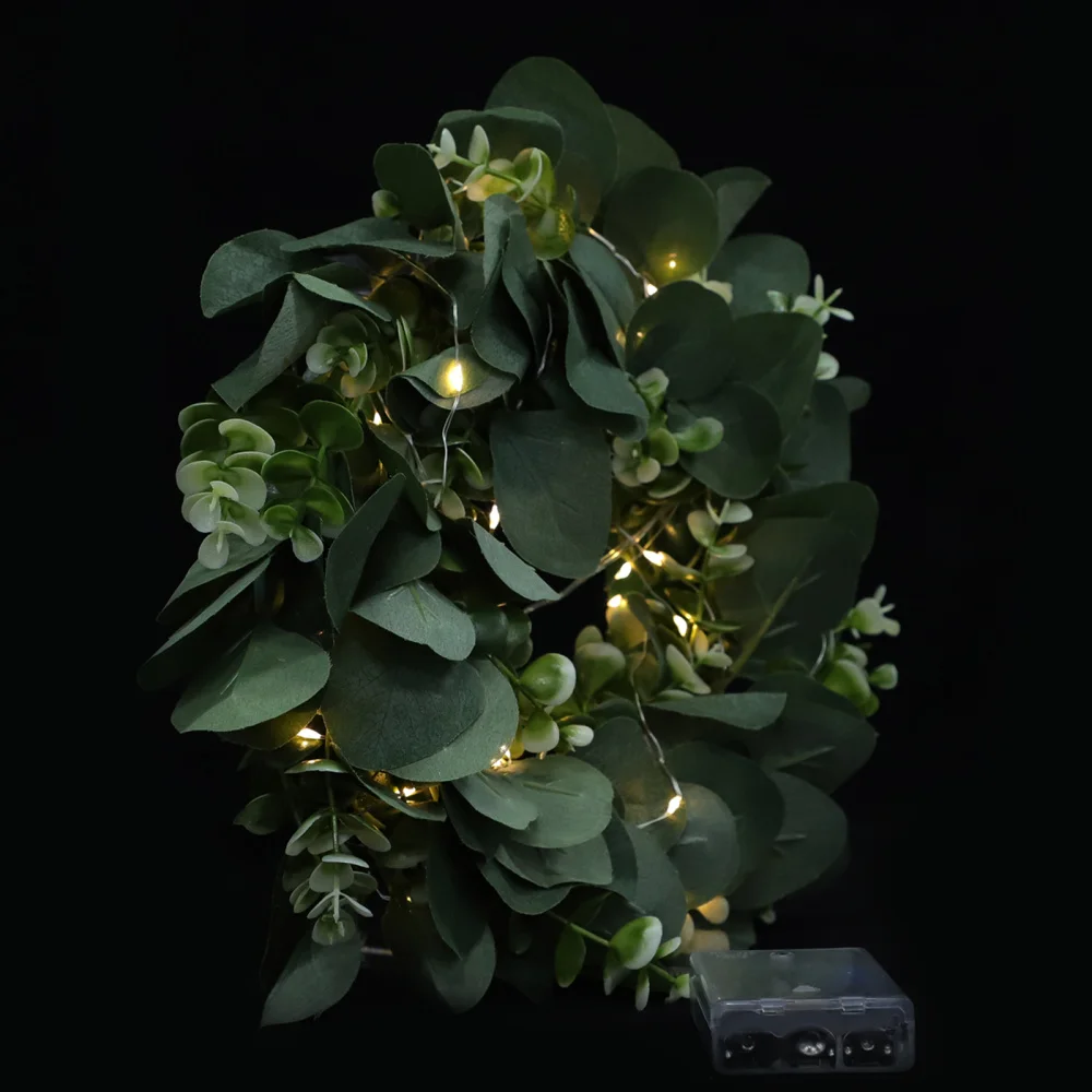 

1Pc Artificial Flower Hanging Decor Romantic Lighting Wreath Scene Decor