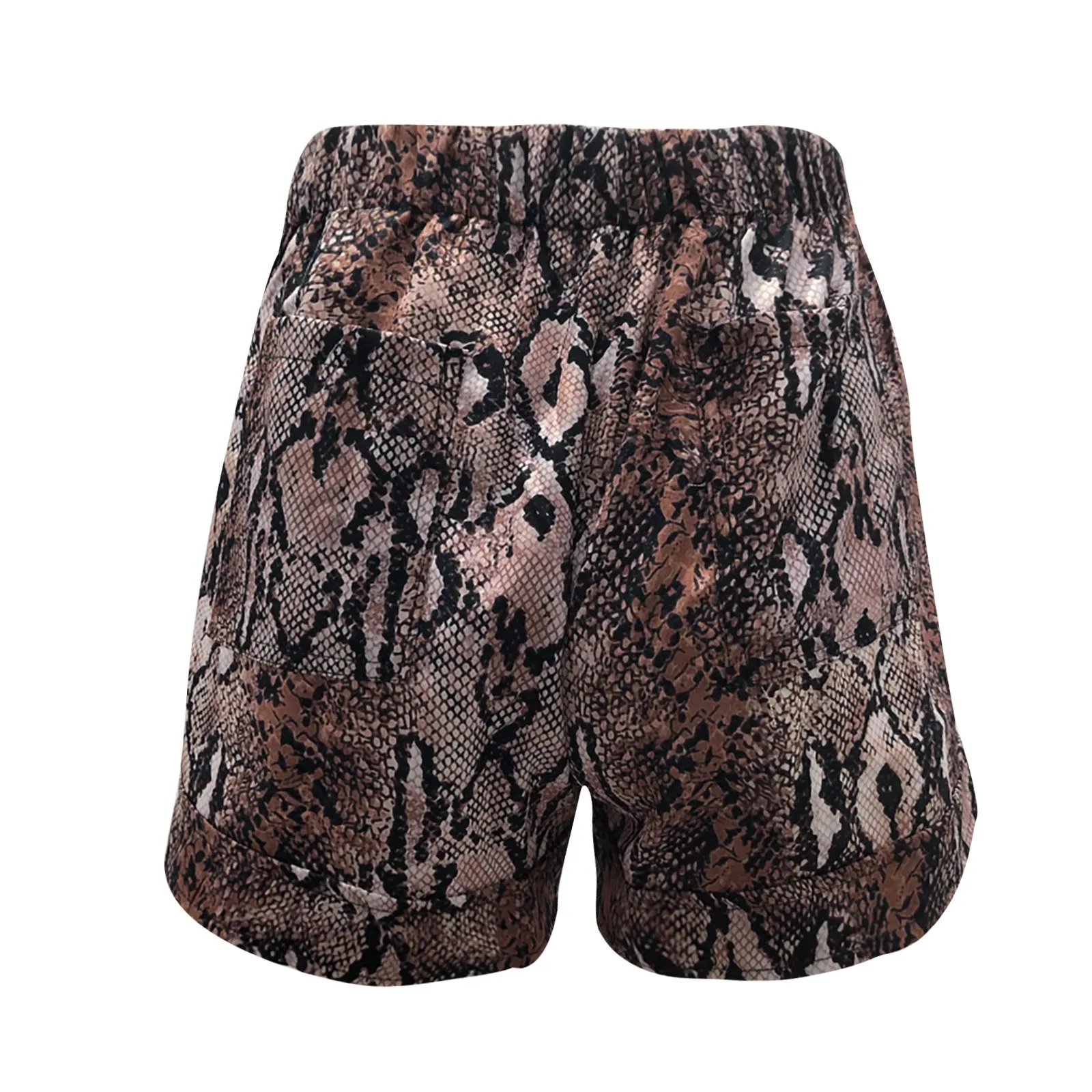 

Shorts Women Elastic-waist 2021 Womens Plus Size Drawstring Casual Print Elastic Waist Pocket Loose Shorts