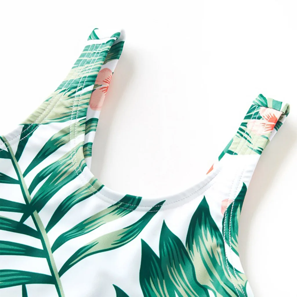 Одинаковые Семейные купальные костюмы Бикини для мамы и дочки Купальные Пляжные