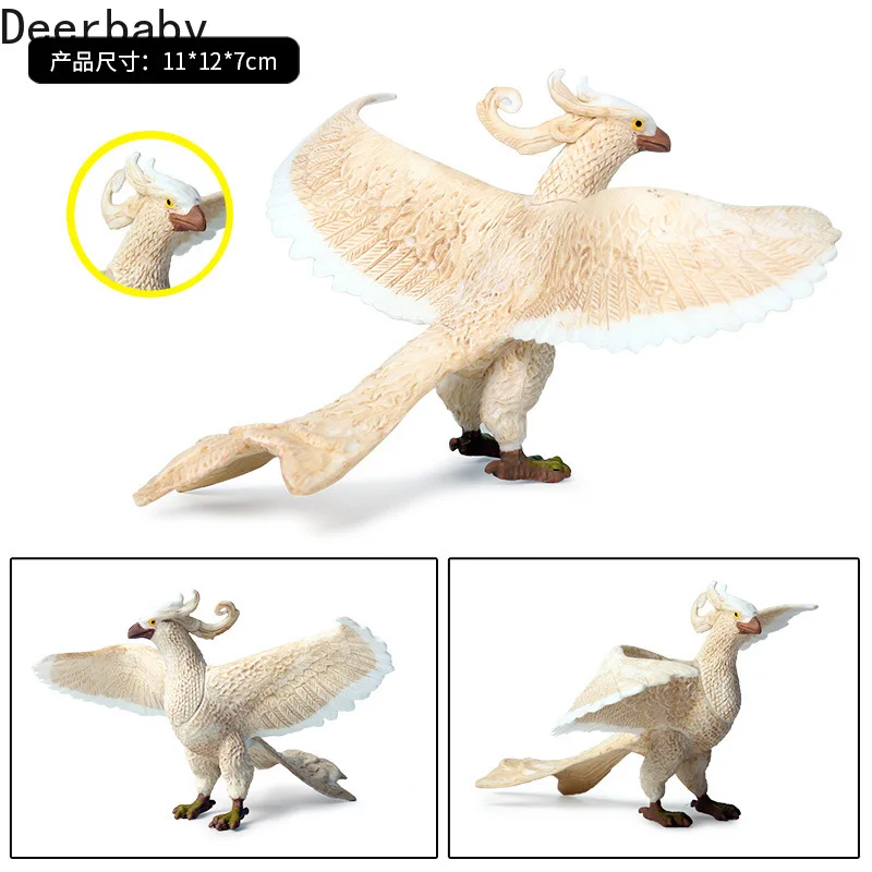 

Children's simulation myth series animal bird toy white phoenix mascot firebird phoenix model doll hand-made