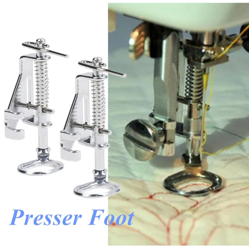 

2 Pcs Presser Foot Universal Quilting Embroidery Metal Multifunctional Sews Machine Accessory Sewing Supplies Tools