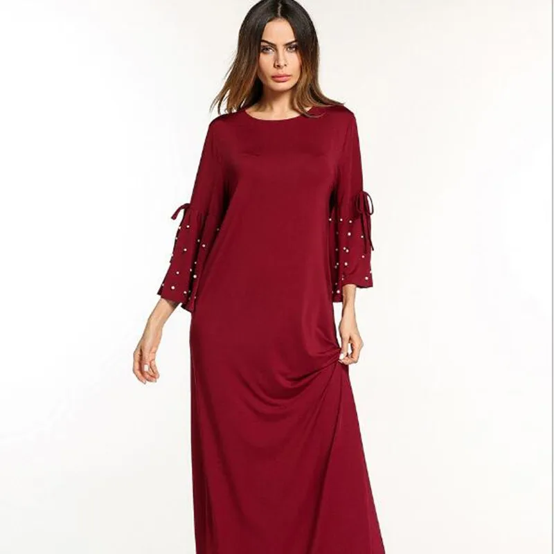 Бисероплетение мусульманское платье макси Абая полная юбка винтажное кимоно