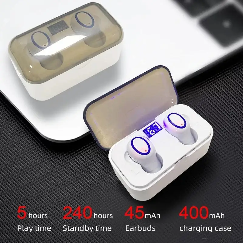 Новинка 2021 настоящая Беспроводная TWS Bluetooth-гарнитура с цифровым дисплеем 5 0
