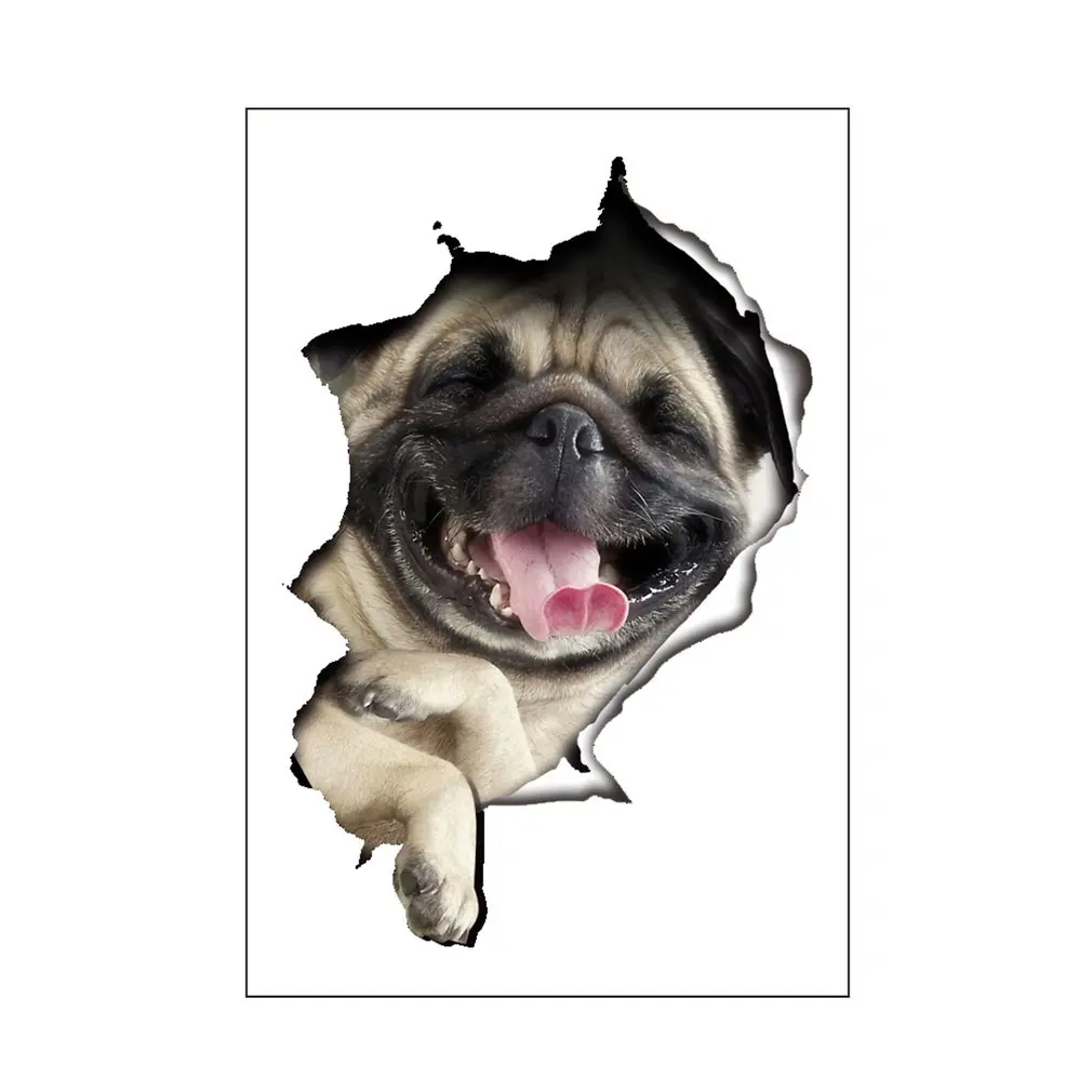 2017 новые трехмерные милые животные Кошка Собака Туалетная наклейка стена