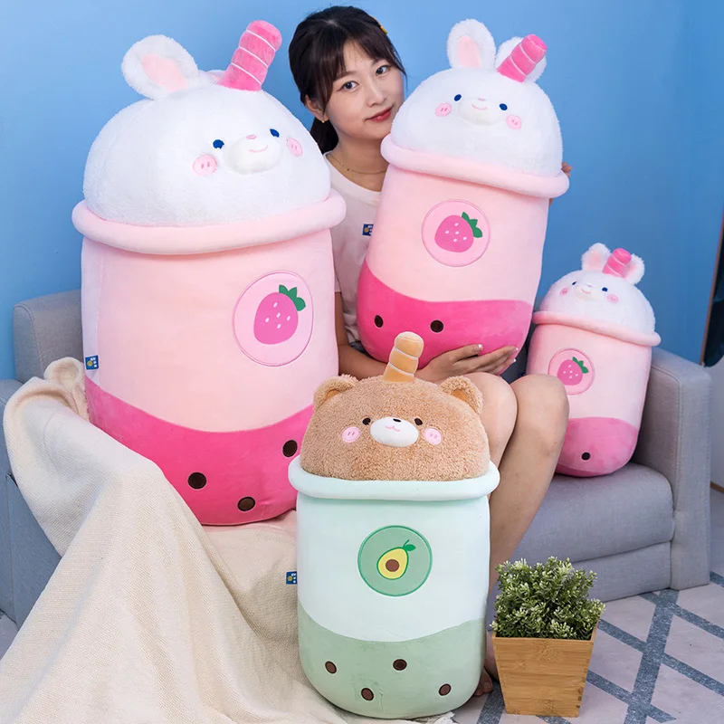 

30-60cm Dessert Drink Milk Tea Cup Plush Pillow Soft Filling Full Girl Holiday Gift For Girlfriend Home Pillow Juguetes de peluc