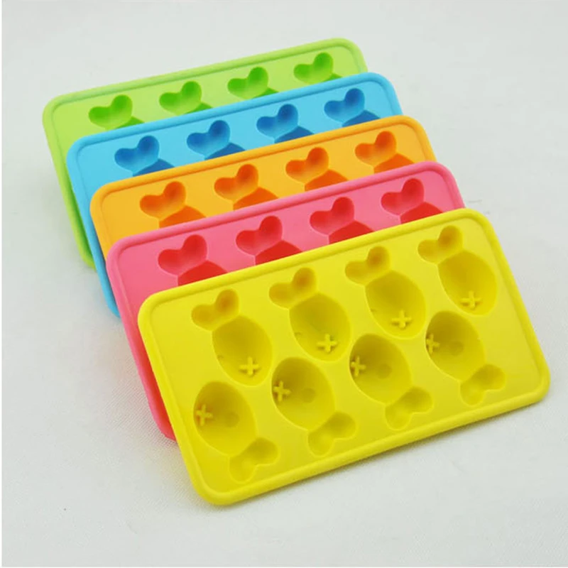 1 шт. новинка силиконовые рыбные кости ледяной кубик лоток стеклянная чашка для