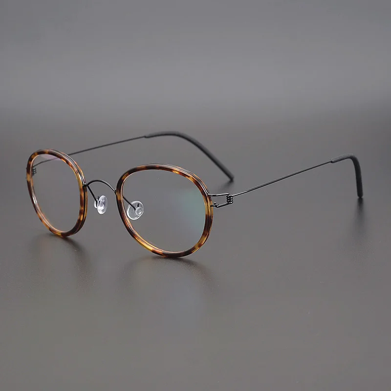 Acetate Glasses Frame Men Women Vintage Round Clear Eye Glasses Man Optical Myopia Prescription Eyeglasses Frames Eyewear Oculos