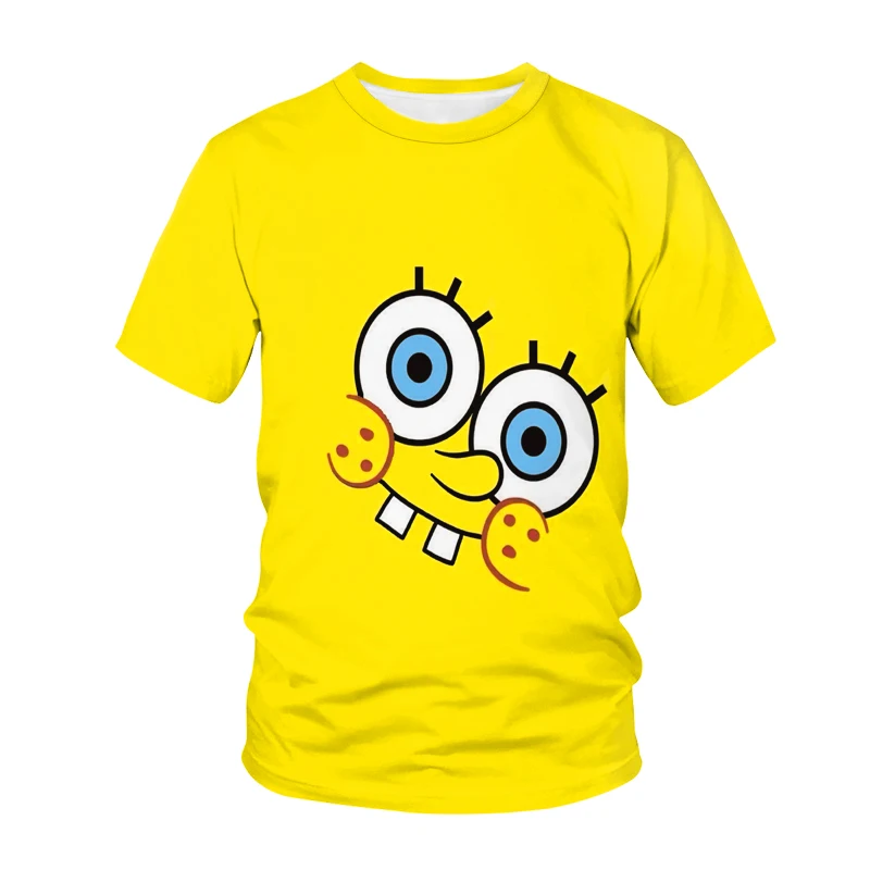 

2020 funny yellow bob t shirt male sponge family 3d print cartoon t shirt men cartoon unisex hooded cut t shirt
