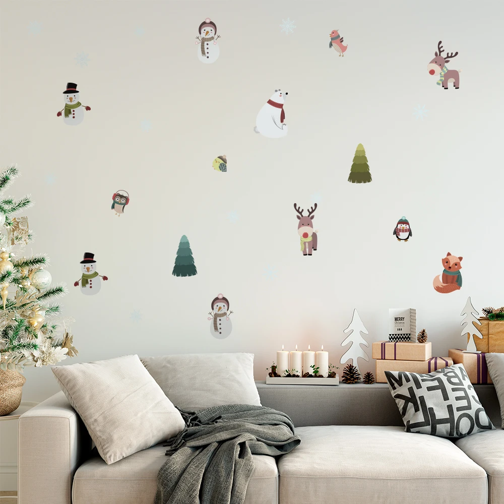 Zollor 28 шт. лесные животные DIY Наклейка на стену в скандинавском стиле Ins милый