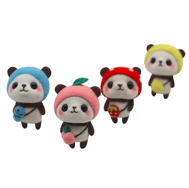 

Panda Pendant wool felt needle felting decoration craft needlecraft DIY handmade