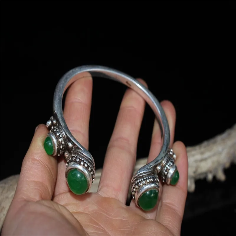 

Китайский старинный браслет из тибетского серебра