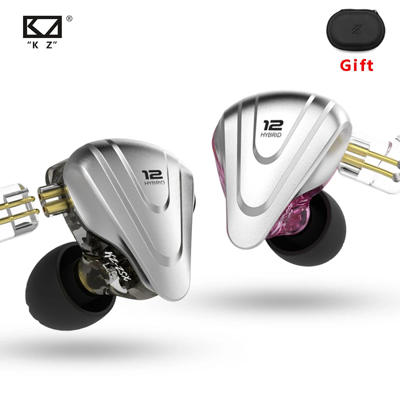 

KZ ZSX Terminator Metal Headset 5BA+1DD Hybrid 12 drivers HIFI Bass Earbuds In-Ear Monitor Noise Cancelling Earphones