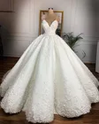 Винтажное кружевное свадебное платье es 2022, Casamento, 3D Цветочный сексуальный V-образный вырез спагетти на бретелях, свадебные платья на шнуровке, свадебное платье большого размера