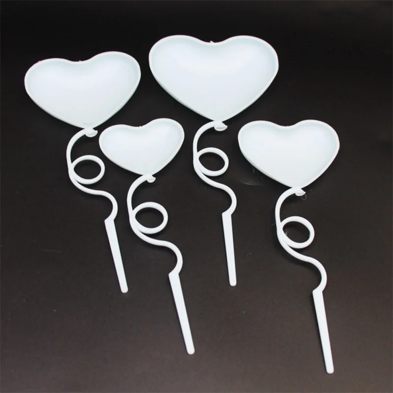 Форма сердца Топпер для торта топперы кексов инструменты украшения с пером