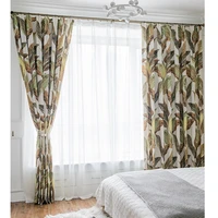 1pc colorful leafs blackout curtains for bedroom livging room modern window curtain for children balcony decorations