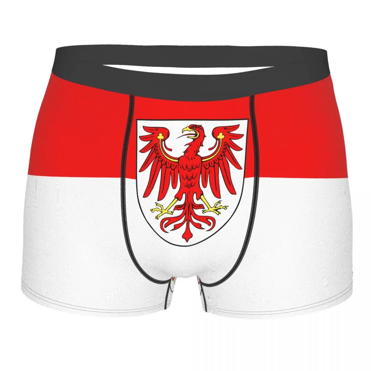 Flag Of Brandenburg Men's Boxer Briefs German states Geek elastic pants for men