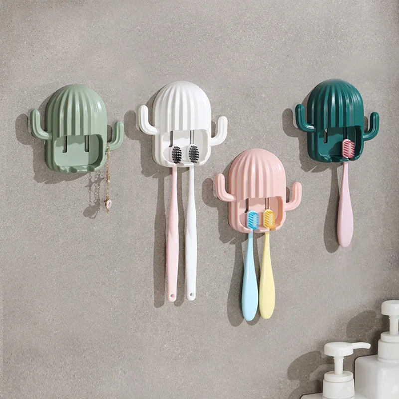 

Toothbrush holder, toothbrush rack, tool for placing toothbrushes, perforation-free wall hanging cactus suction wall hanging