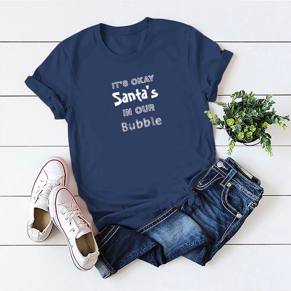 

KAIXIAZ New Arrival Large Size Soft Funny Letter Printing Casual Lady's Short Sleeve Round Neck Loose Tshirt