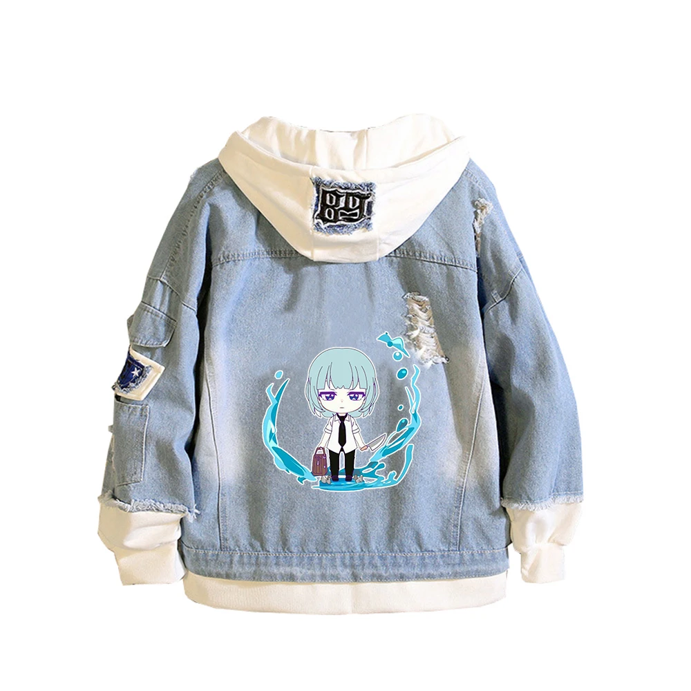 Tower of God Anime Jeans Jacket Women Harajuku Streetwear Long Sleeve Demin Hoodies Unisex Hooded Couple Plus Size Sweatshirt | Женская