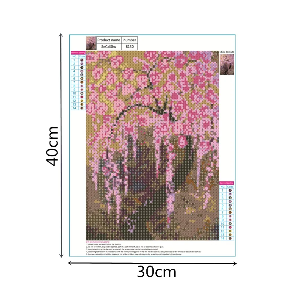 

SKTN Round Drill DIY Diamond Painting Embroidery Cross Stitch Rhinestone Home Decor Gift Forest Diamond Art Canvas