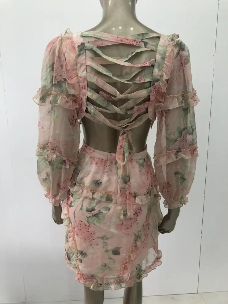 

New Summer 2021 Women Sexy Plus Size XL Chic Fashion Ins Floral Pleated Dress Elegant Prom Celebrity Bodycon Party Dress Vestid