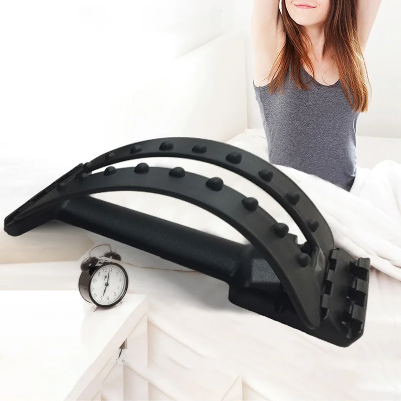 Массажные растяжки для спины черные Волшебные поясницы Health99|Брекеты и подставки|