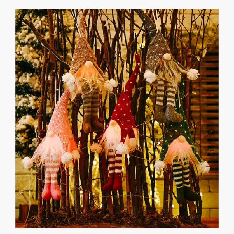 Теплый светильник Санта Рудольф кукла ткань подарок на день рождения для дома