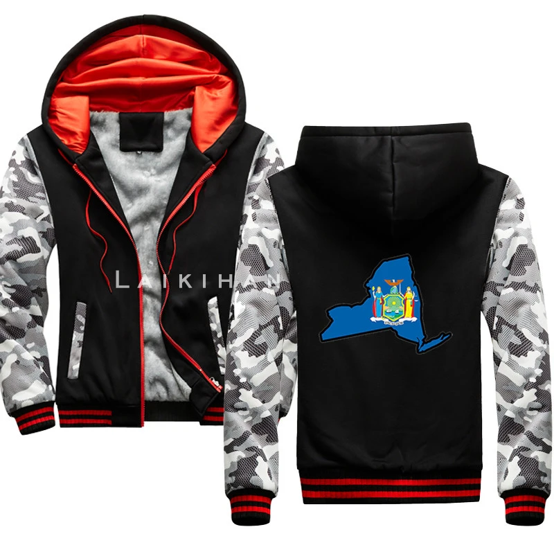 

New York State Flag Map Men's Oversized Hoodie 5XL Harajuku Hoodie Oversize for Men Black Man Hoody Coat Men Sweatshirt Hooded
