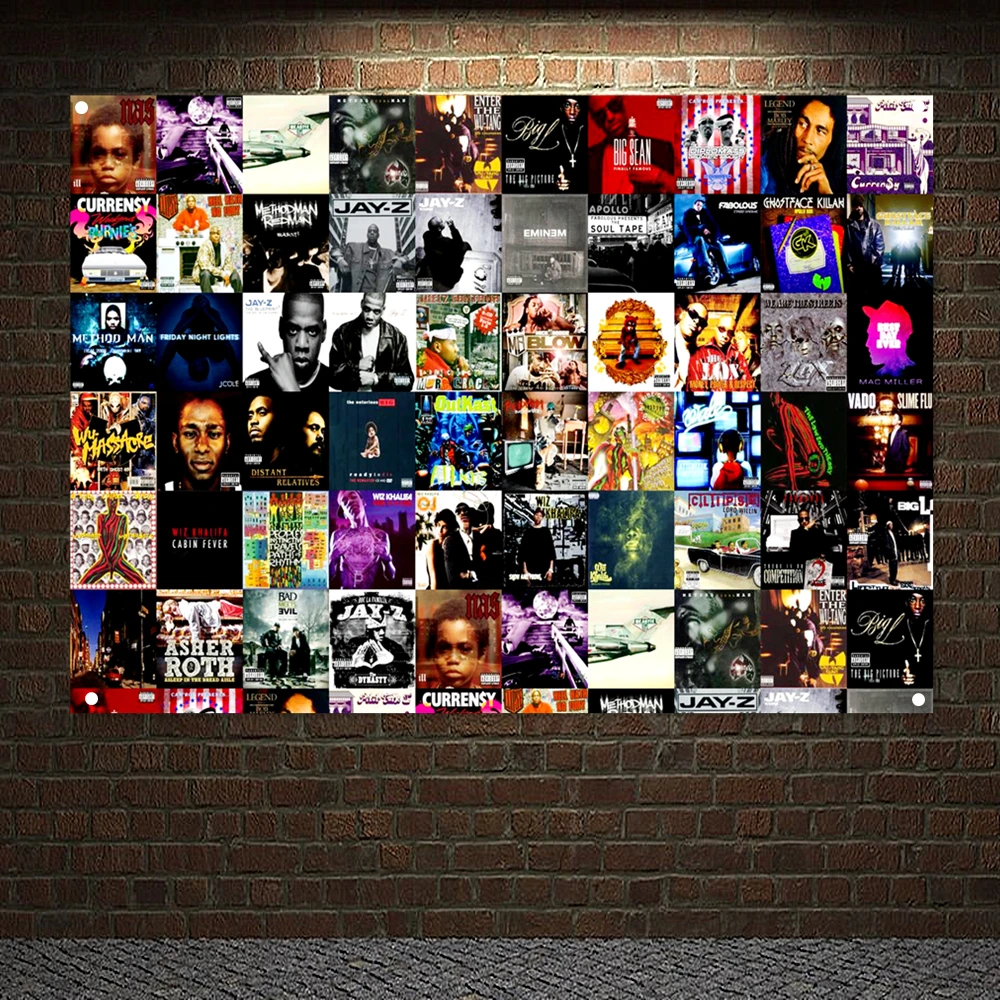 

Mix Rock Metal Music Flag Tapestry Wall Art Stickers Hip Hop Reggae Band Posters Polyester Banner Wall Chart Bar Cafe Home Decor