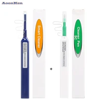 4pcslot ftth optical fiber pen tool 2 5mm lc mu 1 25mm sc fc st lc connector optical smart cleaner