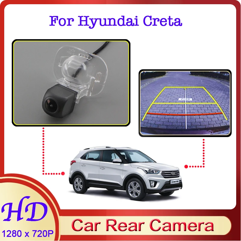 

Автомобильная камера заднего вида «рыбий глаз» для Hyundai Creta 2015 ~ 2018, ночное видение, HD Водонепроницаемая специализированная камера заднего в...