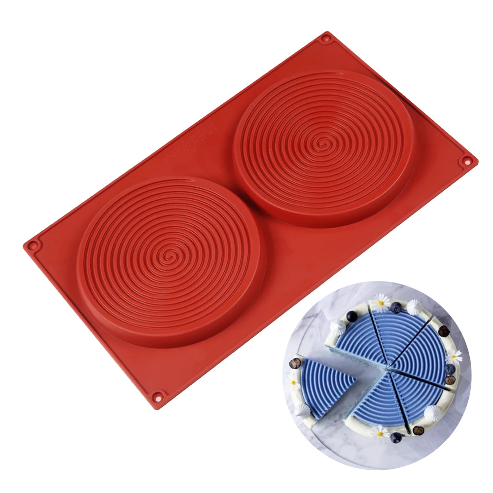 Большая силиконовая форма для торта диски печенья с 2 отверстиями круглая