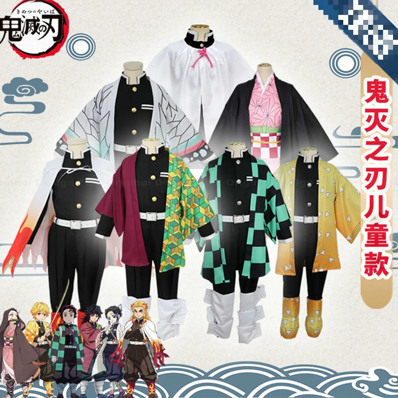 

Demon Slayer Kimetsu no Yaiba Kamado Tanjirou Kochou Shinobu Shinazugawa Genya Tomioka Girls Boys Kids Children Cosplay Costume