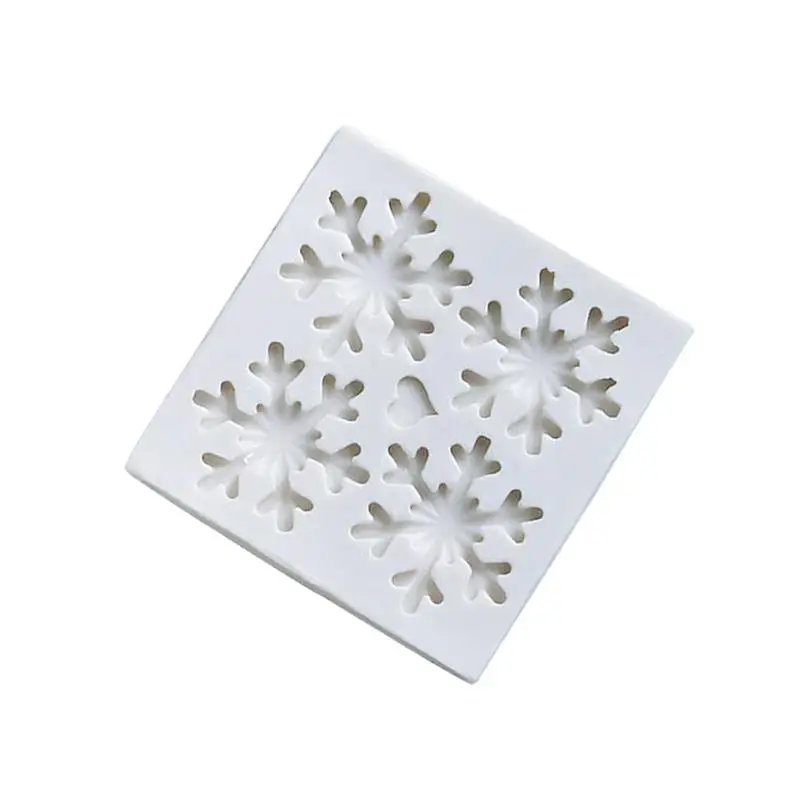 1 шт. Рождественская форма для помадки DIY Форма снежинки Пищевая силиконовая