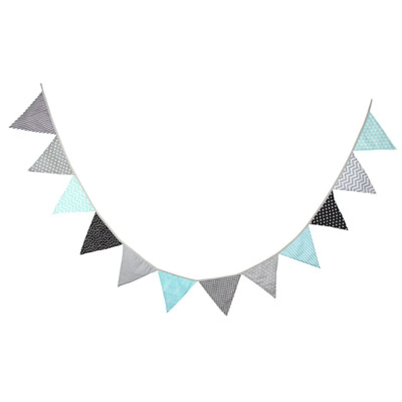 Классический синий серый хлопковый тканевый баннерный Вымпел флаги баннер