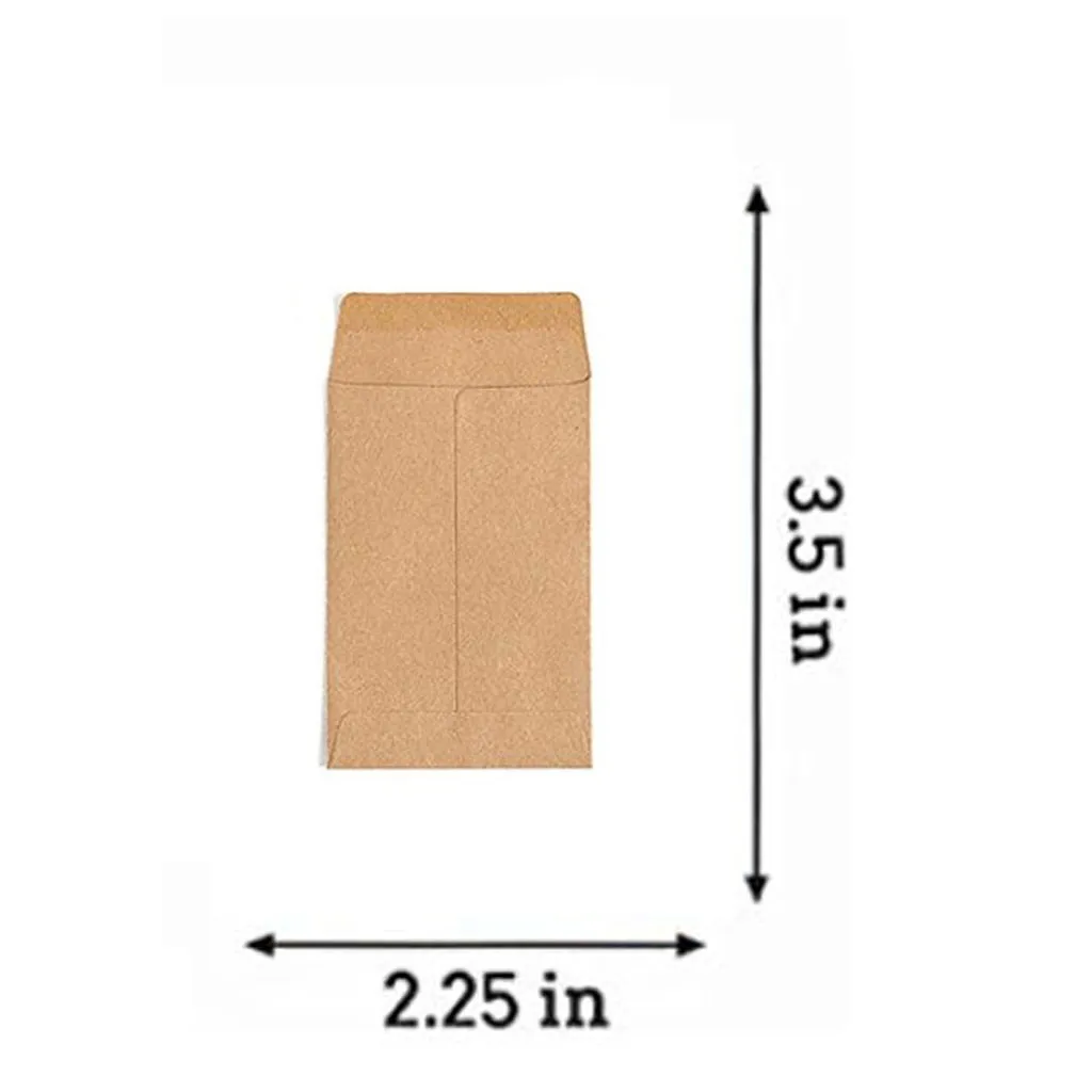 100 Pack Kraft Small Coin Envelopes Self-Adhesive Seed Mini Part | Канцтовары для офиса и дома