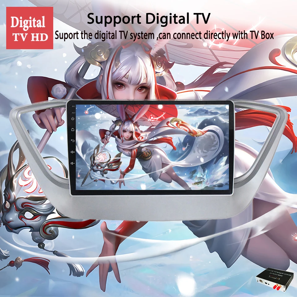 Автомобильный DVD плеер с GPS навигацией Android 10 0 6 ГБ 128 для Hyundai Verna 2016 2018