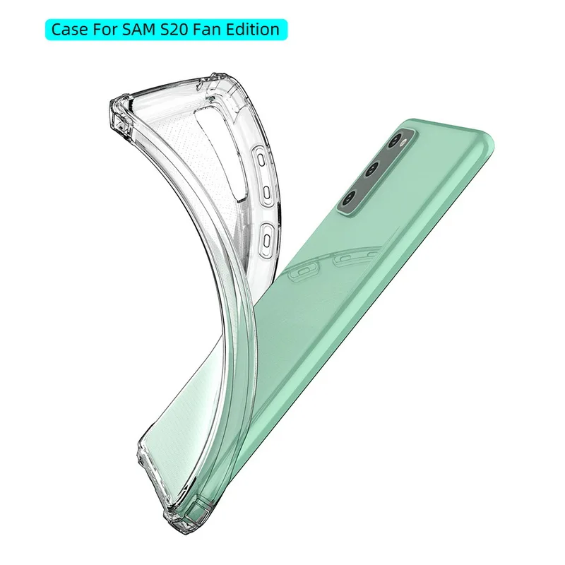 

Transparent Silicone Case For Samsung Galaxy S20 FE Note 20 Ultra 10 Plus S10 Lite A21S A71 A51 5G A31 A41 HD Clear Soft Cover