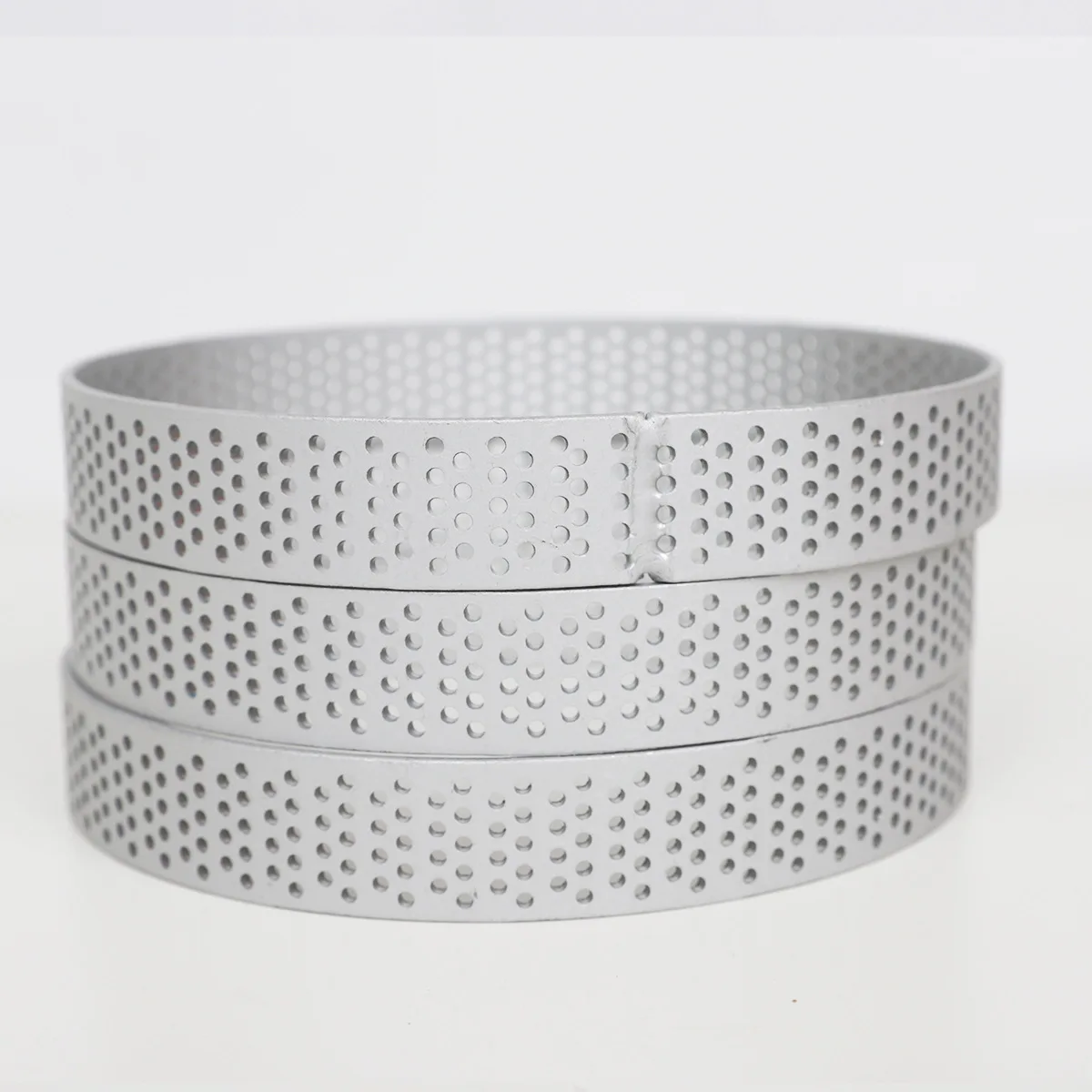 Алюминий сплава круглый торт кольцо прессформы торта Формы для Мусса перфорация