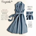 Tcyeek 2020 модный двухсторонний кашемировый женский жилет с длинным 100% Шерстяное пальто Женский вязаный жилет для женщин Colete Feminino FS-MJ01