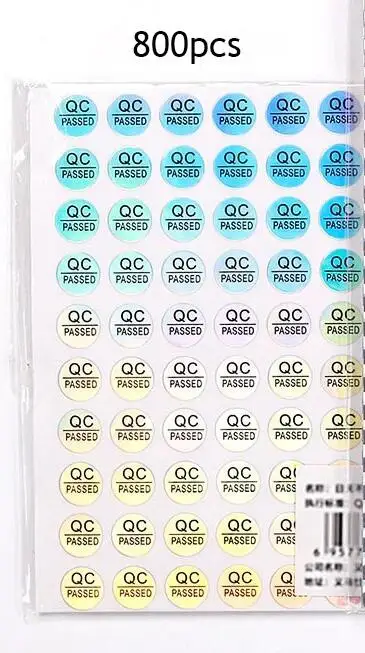 10mm - 800pcs Распродажа 10 мм/10*6 мм QC прошли наклейки с лазерной голограммой этикетки 800/1800 шт 1 упаковка - Цвет: 10mm - 800pcs