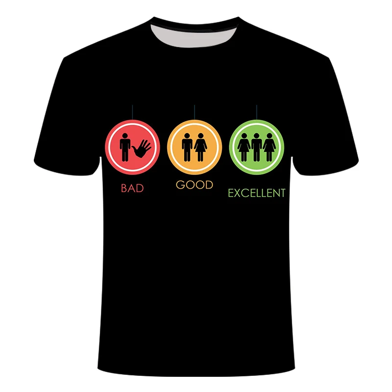 Новая забавная футболка с 3D принтом мужская рубашка круглым вырезом и коротким