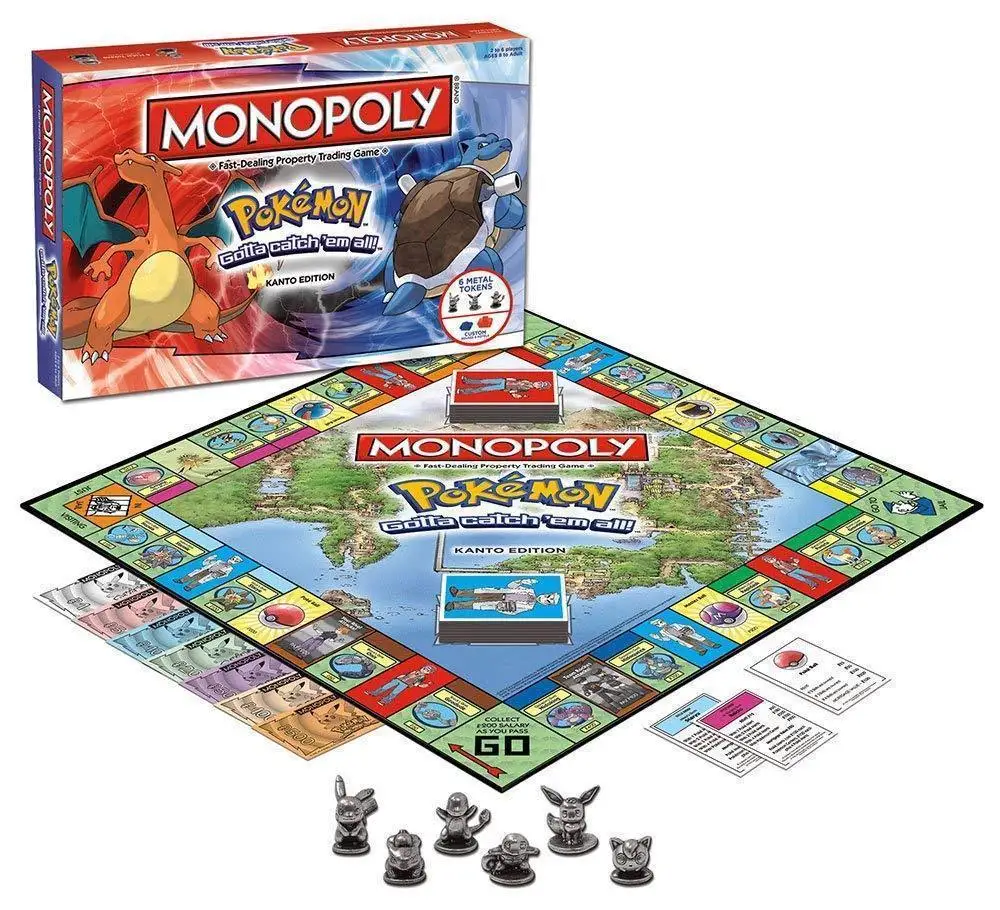 Hasbro Покемон Монополия все английские настольные игры настольная карточная игра