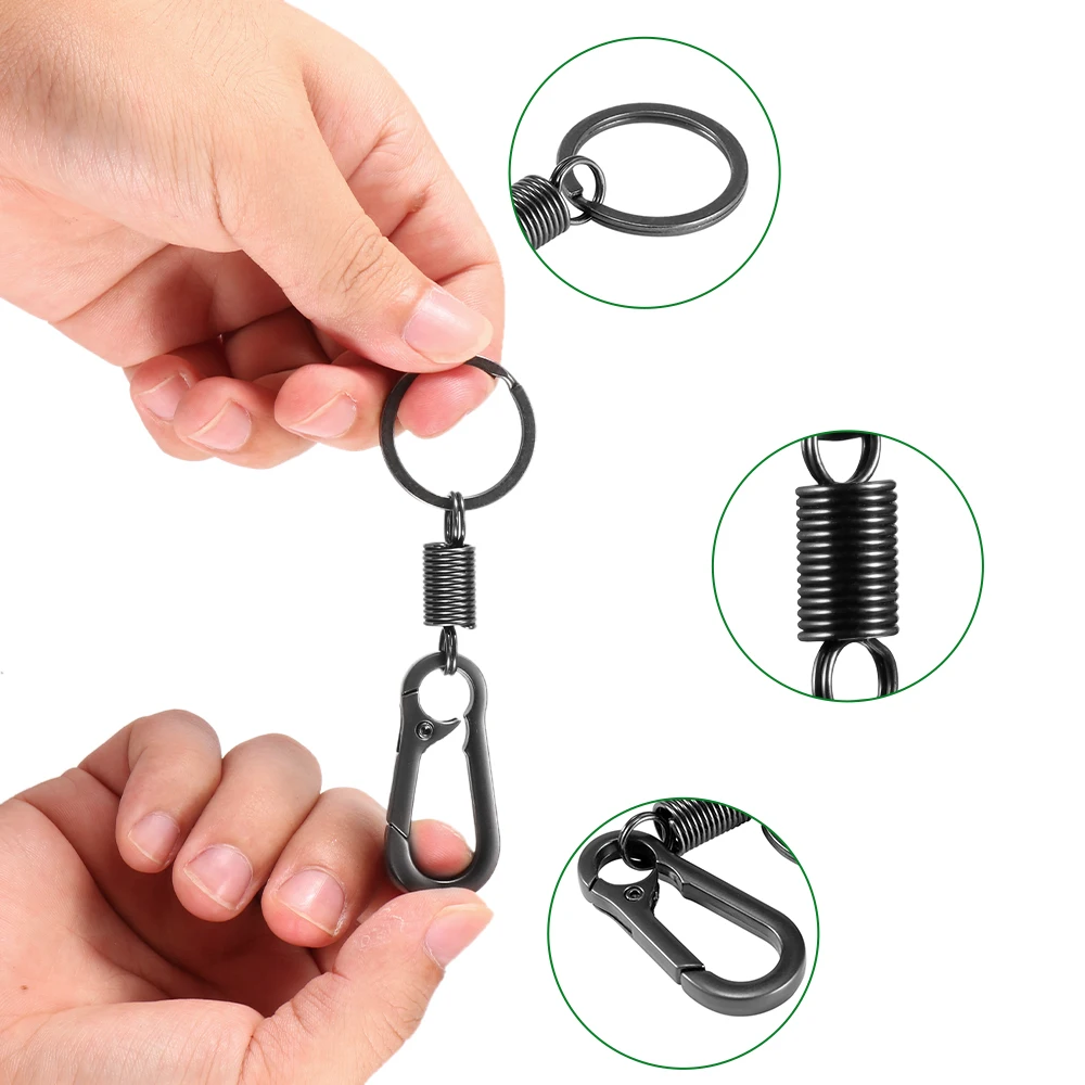 Heavy Duty Carabiner Spring Snap Hook EDC Safety Buckle for Climbing Sport Yoga Hammock Swing Keychains Holds Up | Спорт и