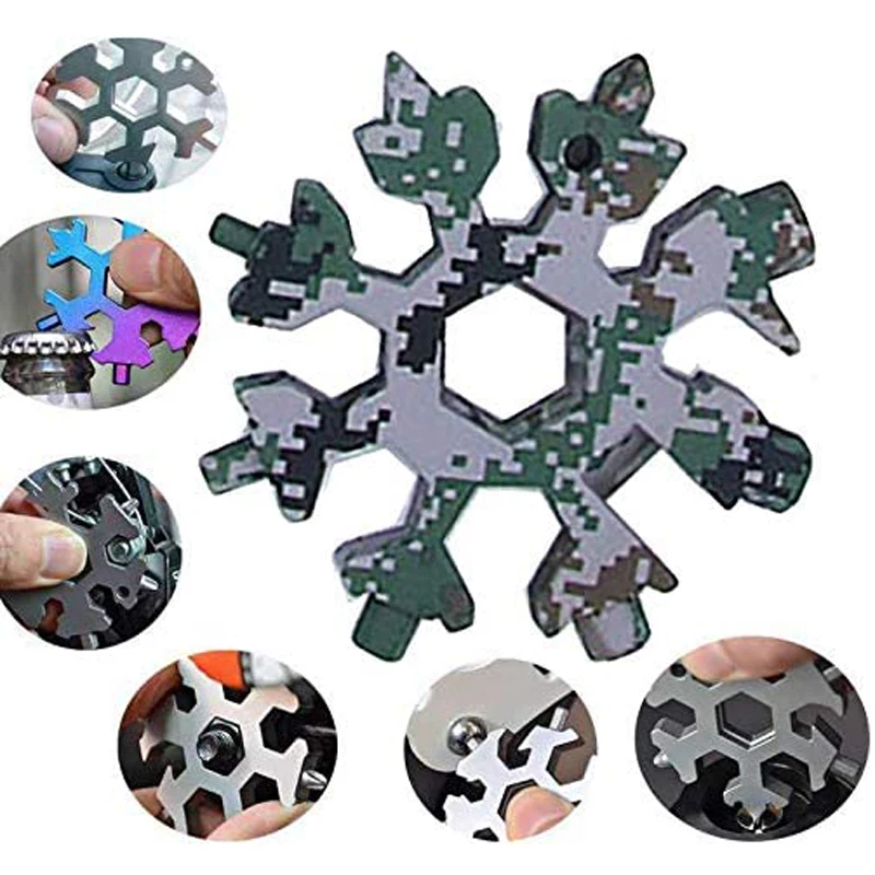 

Snowflake Shape Wrench 18 In 1 Portable Multifunctional Pocket Tool Socket Wrench Nut Tool for Repair Octagonal Wrench